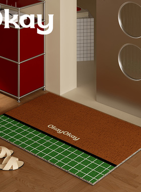 okay飞行宇宙丝圈入户地垫门口家用可裁剪 pvc耐脏防滑除尘脚垫子