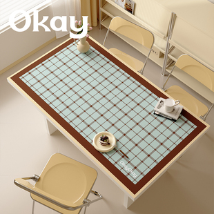 OKAY摩登格调桌垫皮革ins餐桌垫pvc家用防水防油耐脏隔热垫子桌布