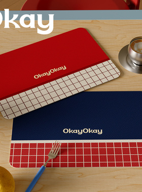 丝绒酒会皮革餐垫红色新年防水防油可擦免洗隔热垫 pvc鼠标垫碗垫