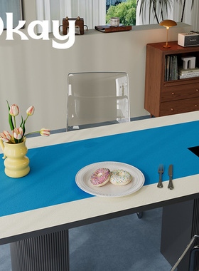 OKAY苔阶留痕桌垫皮革ins餐桌垫pvc家用防水防油耐脏隔热垫桌布