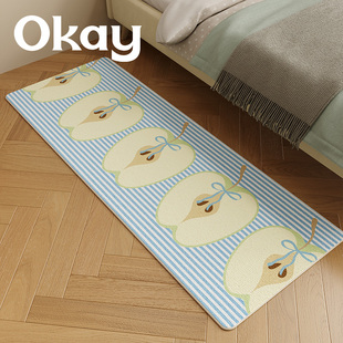 okay伊甸苹果床边毯地垫 ins治愈韩系卧室入户垫进门房间地毯垫子