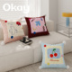 okay糖果寄语韩系客厅抱枕套沙发抱枕靠垫办公室腰枕套床头靠背垫