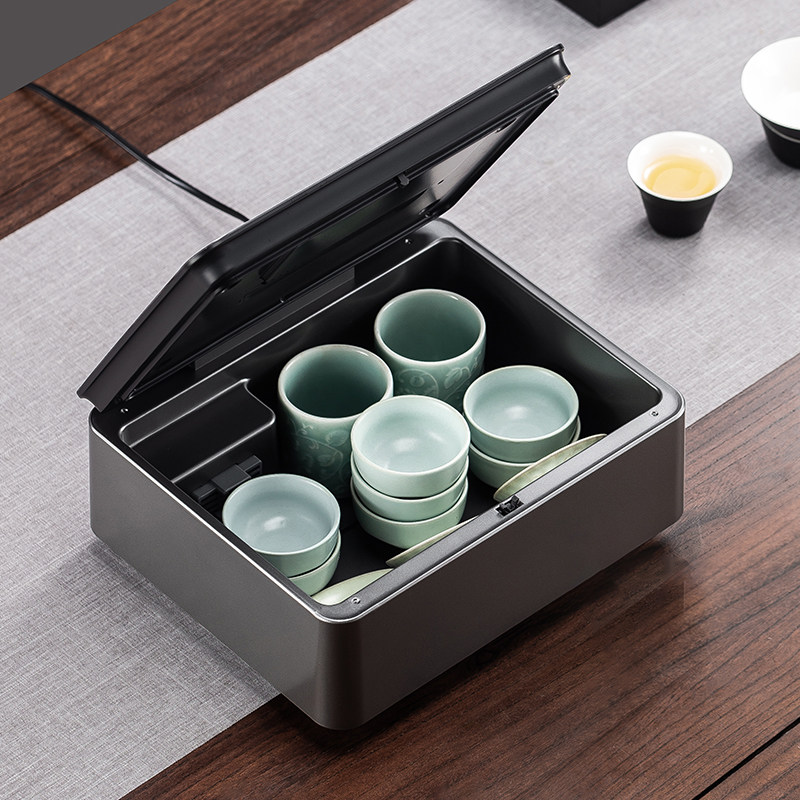 戈米小型茶具消毒盒收纳灭菌烘干