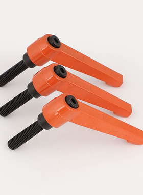 M5M6M8M10M12橘黄色可调位紧定手柄螺丝7字型把手L型旋转锁紧扳手