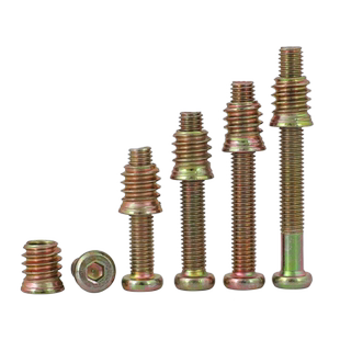 家具螺丝紧固件内外牙预埋螺母木板床连接件桌椅柜子镶嵌螺帽M6M8
