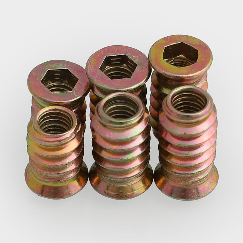M6M8沉头内六角内外牙螺母家具预埋带垫带介实木工螺帽铁镀锌,五金/工具,螺母,淘宝优惠券,粉丝福利购,淘宝优惠卷