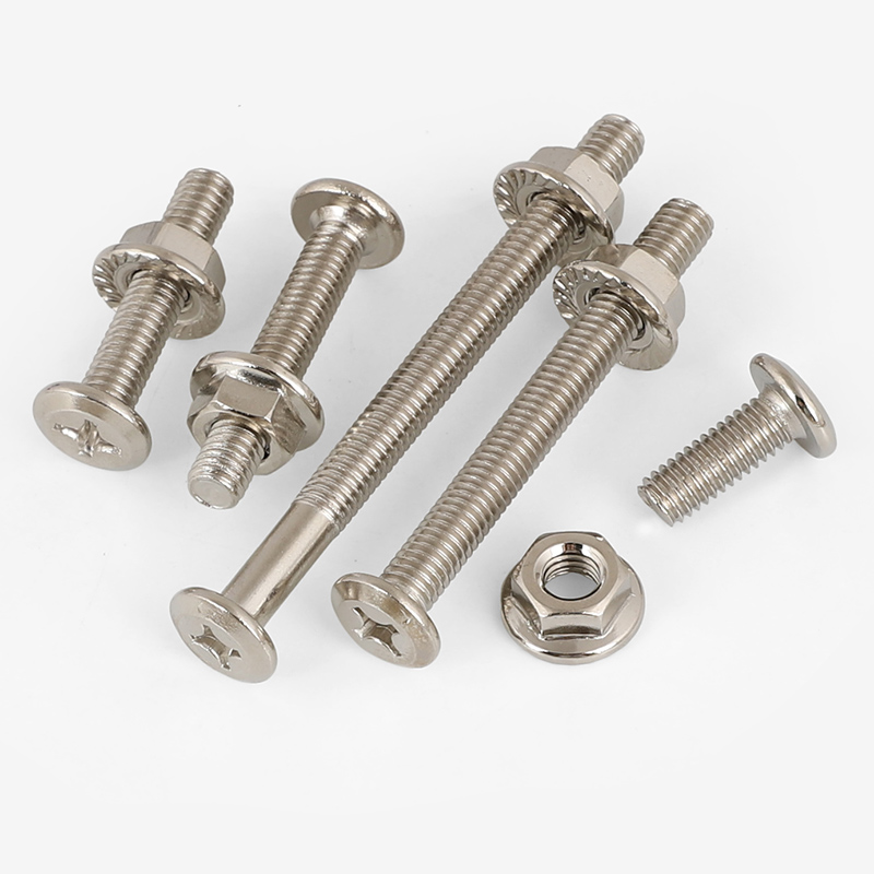 m6镀镍倒边平头十字螺丝法兰五金