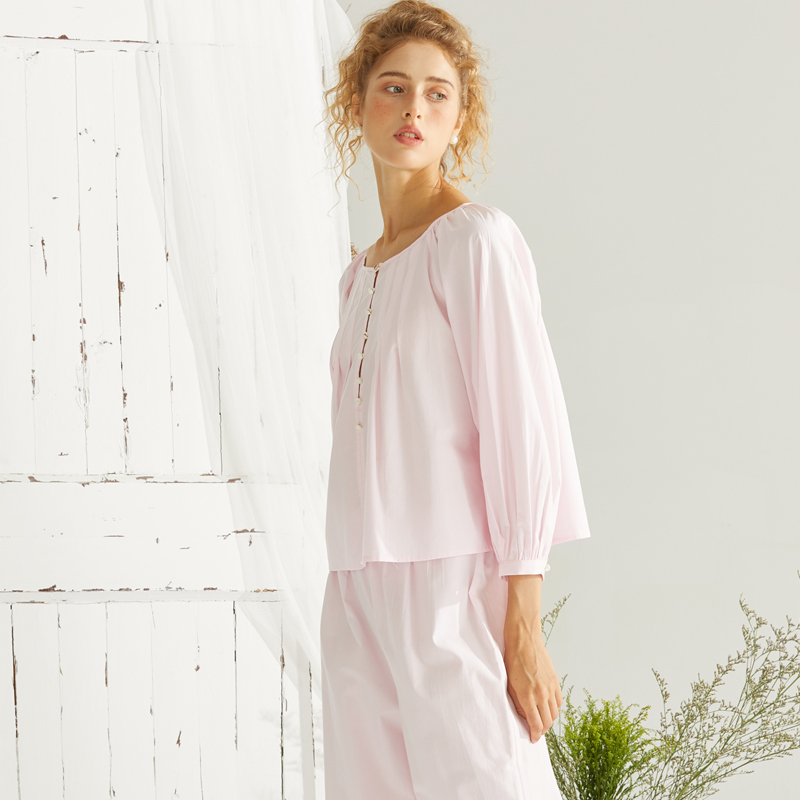 Lighttomoon新款纯棉长袖睡衣