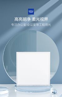 石膏铝扣矿棉板60X60办公厨卫灯 欧普照明600 600led平板灯嵌入式