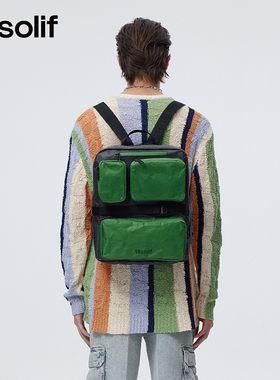 solif林海双肩包小众原创环保轻盈骑行包男女学生旅行时尚正品包