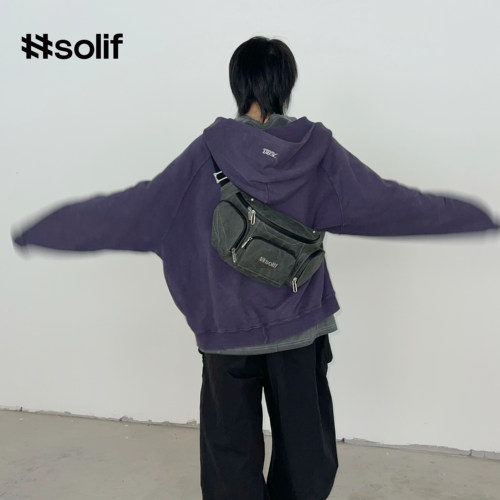 solif夜巡者复古户外骑行胸包