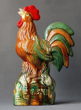 洛阳唐三彩公鸡陶瓷大生