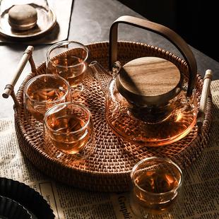 玻璃加热花茶杯花果茶煮茶茶壶下午茶茶具 北欧风格 英式 花茶壶套装