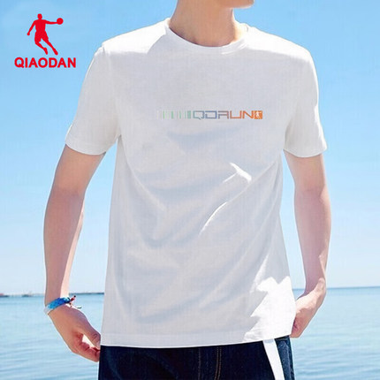 中国乔丹速干t恤夏季新款男士短袖休闲运动体恤宽松透气吸汗圆领T