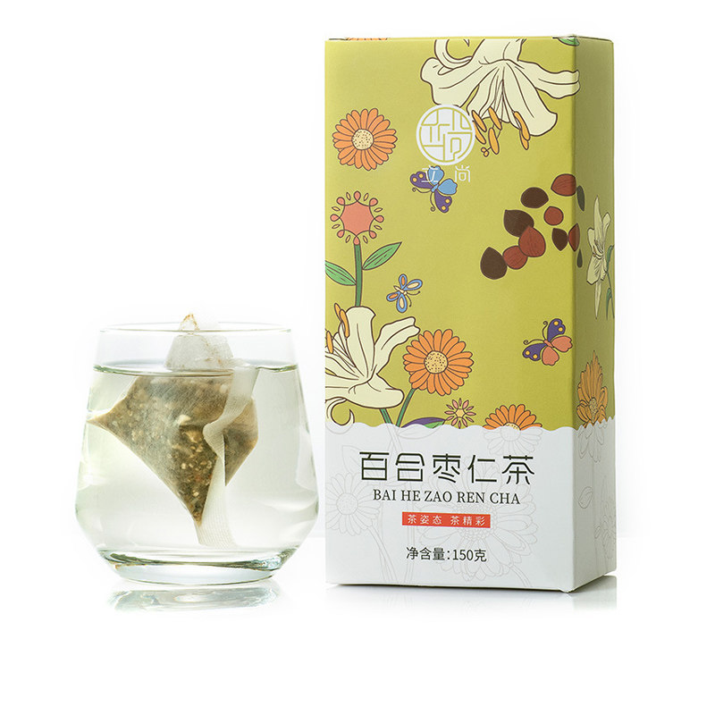 立尚百合枣仁茶150g麦芽大枣茯苓百合枸杞子酸枣仁组合养生袋泡茶