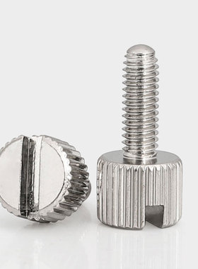 追龙弹弓螺丝一字槽圆柱头螺钉滚花手拧快装拆螺栓M4*10x12x14x20