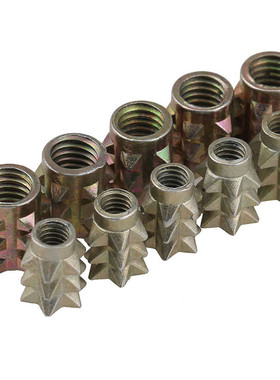 m3M4M5M6M8家具尖刺螺母彩锌合金螺丝帽刺母家俱链接合金螺母8x10