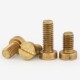 GB65黄铜圆柱头一字槽螺丝钉酸洗H62开槽铜螺栓m1.6M2M3M4M5M6