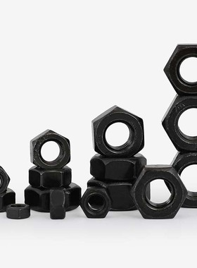 黑色304不锈钢六角螺母DIN934六方螺丝帽M2M2.5M3M4M5M6M8M10-M12