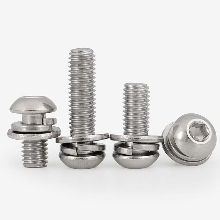 不锈钢圆头内六角三组合螺丝