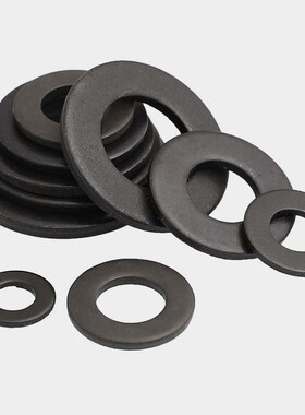 M2-M30黑色8.8/12.9级平垫圈金属垫片加厚螺丝平垫片超薄介子圆形