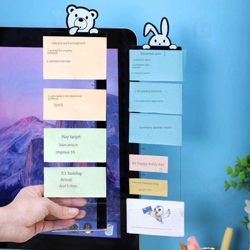 电脑周边办公用品工作站亚克力文具加高收纳架桌面收纳盒 - 眷邈旗舰店出品