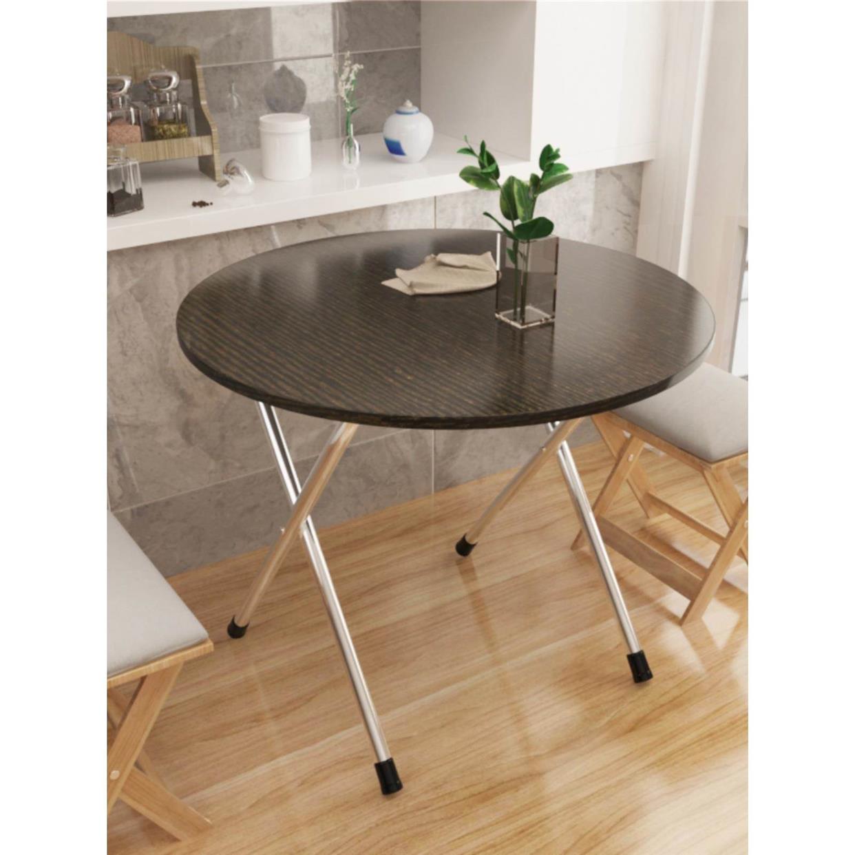 折叠餐桌80cm不锈钢架小户型经济型高腿四方桌子12米90厘米公分b