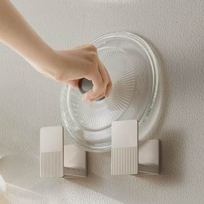 锅盖架子壁挂式免打孔厨房置物架多功能放置器放家用砧板菜板收纳