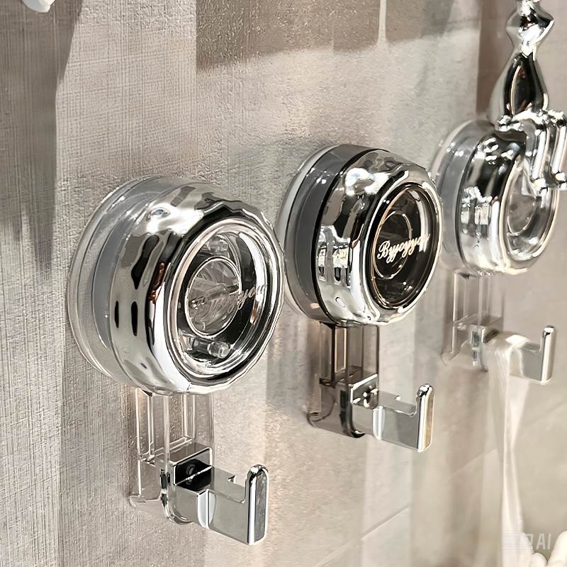 真空吸盘挂钩旋转免打孔强力承重粘钩厨房浴室卫生间墙壁毛巾无痕