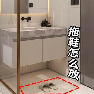 吸盘拖鞋架浴室免打孔卫生间双层置物架鞋子收纳神器沥水拖鞋挂架