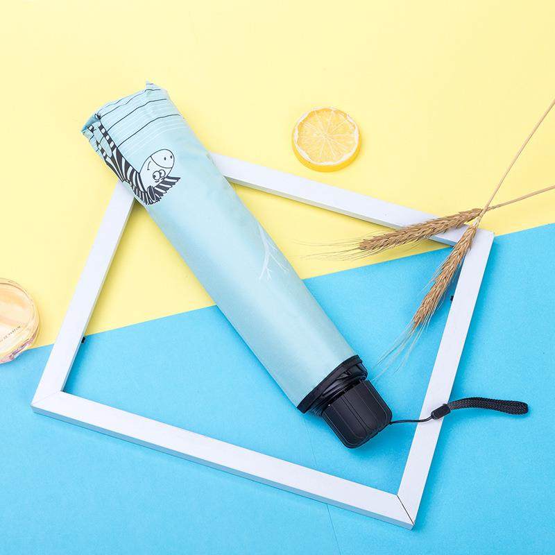 小众两用遮阳伞小巧高级晴雨两用伞创意黑胶便携时尚迷你加厚超轻