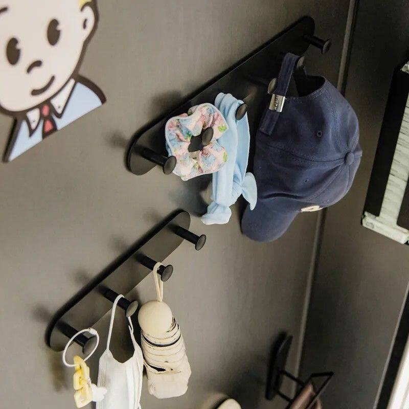 门后磁吸挂钩一排入户门玄关挂架防盗门磁铁收纳包包衣帽钩免打孔