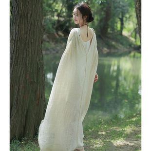 温柔气质御姐小香风海边度假白色仙女连衣裙子女夏 高级感绝美法式