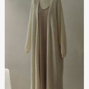 中长款 软糯马海毛欧货法式 慵懒风针织开衫 毛衣外套女秋冬2024新款