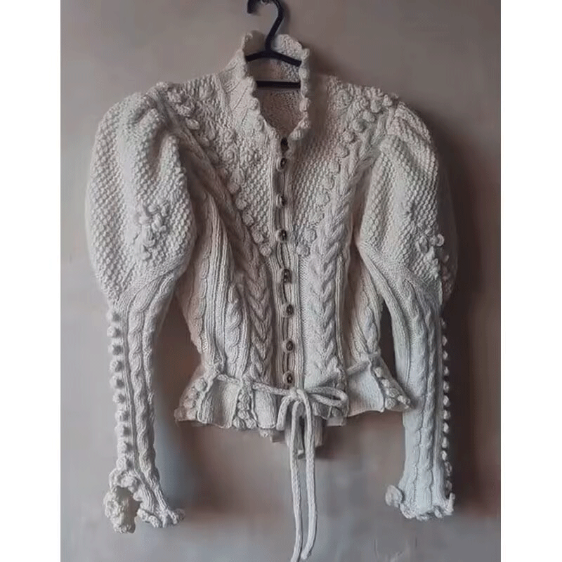 小香风高级感超好看小个子韩系短款针织毛衣开衫外套女秋冬