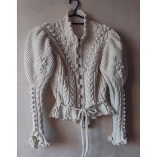 小香风高级感超好看小个子韩系短款针织毛衣开衫外套女秋冬