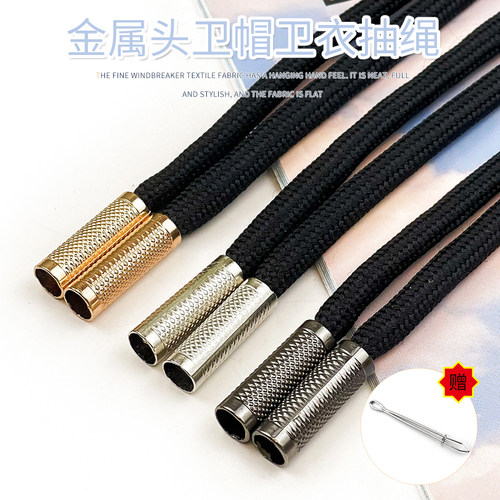 范思基时尚简约黑色卫衣抽绳