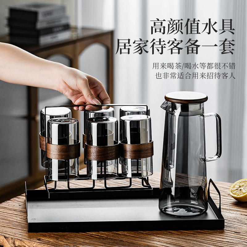 新中式耐高温玻璃喝水杯