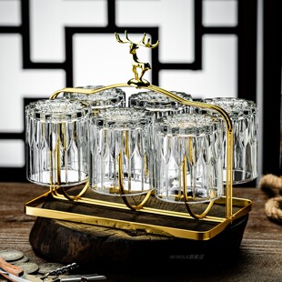 威士忌酒杯高颜值洋酒杯微醺古典白兰地玻璃杯啤酒鸡尾酒调酒杯子