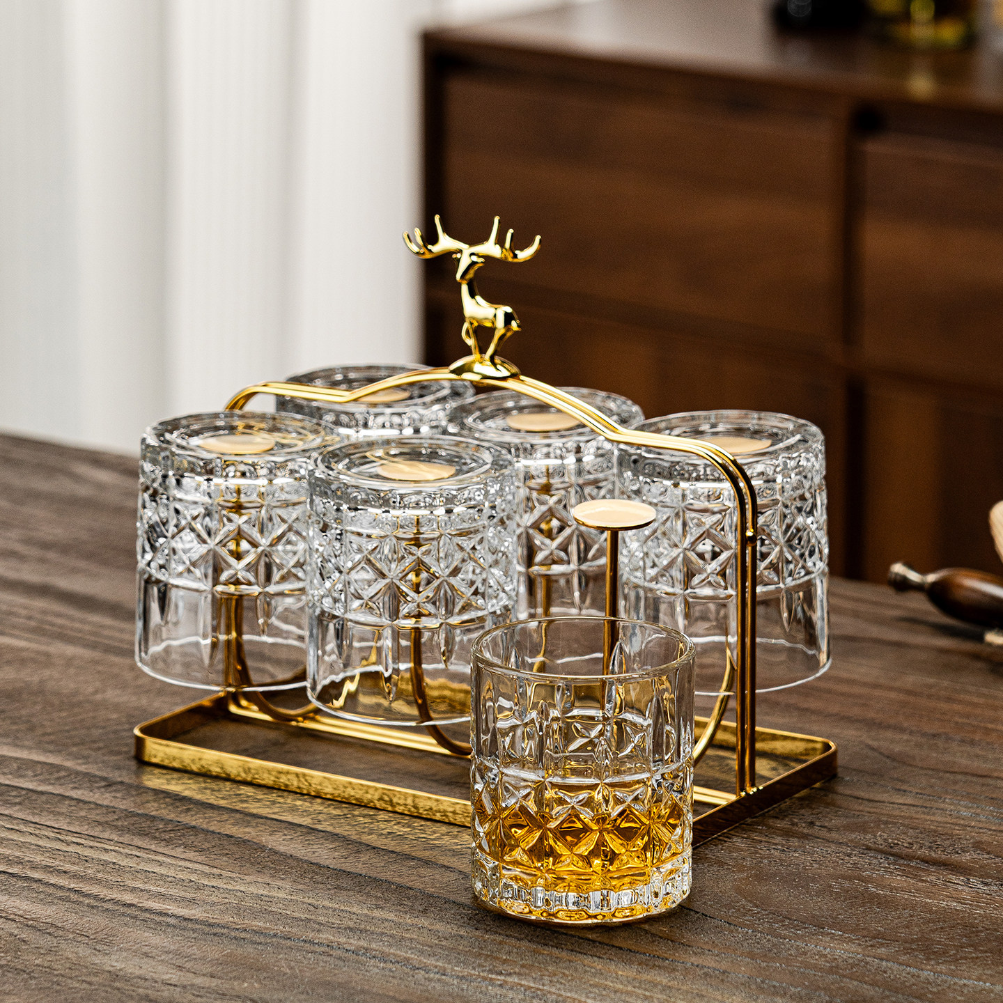 【官方正品】复古水晶威士忌酒杯