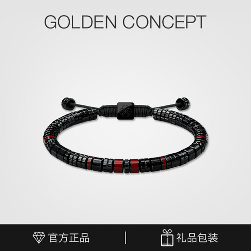 GOLDENCONCEPT精钢珐琅玛瑙黑