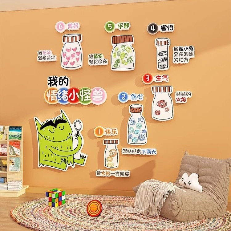 心理角咨询教室布置装饰文化墙贴画健康辅导灵驿站减解压情绪管理