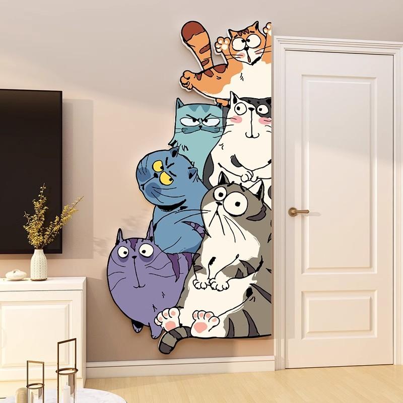 网红宠物店墙面装饰品布置用品贴纸狗猫咖犬舍贴纸画美容医院背景