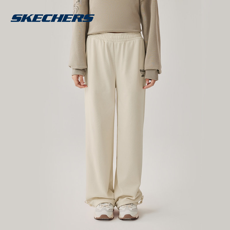 Skechers斯凯奇休闲运动裤直筒阔腿裤2026春女针织长裤 L325W046,运动服/休闲服装,运动长裤,淘宝优惠券,粉丝福利购,淘宝优惠卷