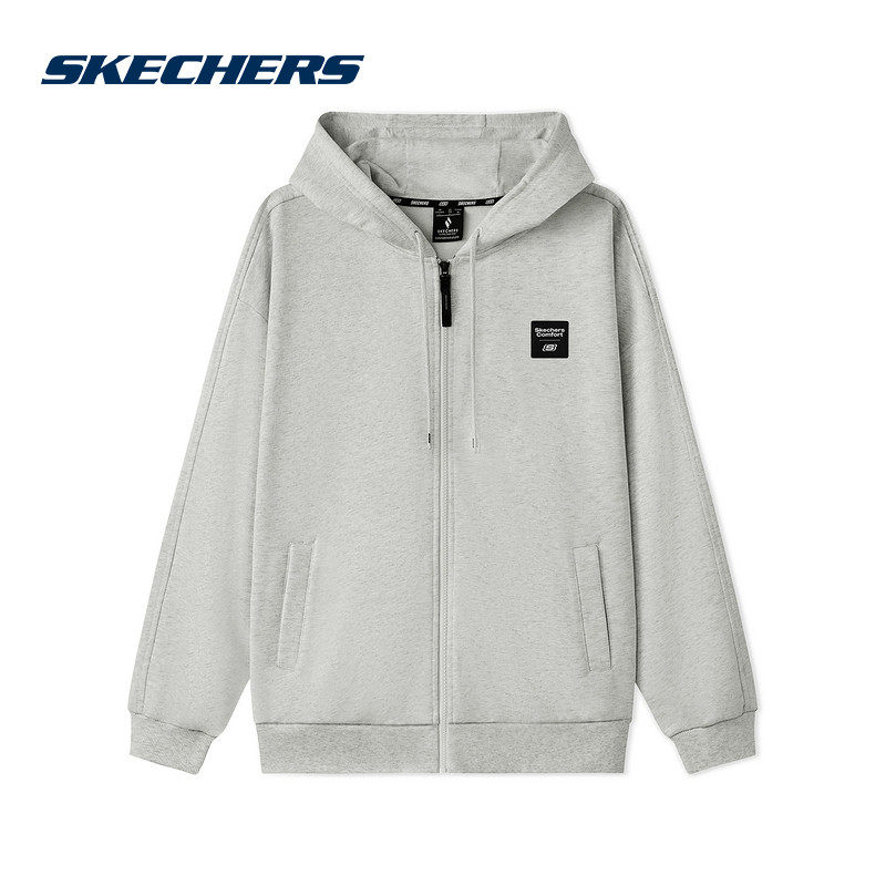 斯凯奇男女针织连帽外套舒适休闲运动时尚百搭简约夹克 L325U019,运动服/休闲服装,运动茄克/外套,淘宝优惠券,粉丝福利购,淘宝优惠卷