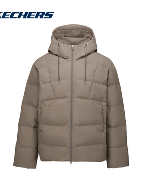 Skechers斯凯奇男冬款保暖休闲运动短款羽绒服外套 L425M012/00YF