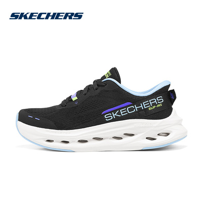 Skechers斯凯奇夏季女子缓震轻便缓震运动休闲鞋 129400/BKBL