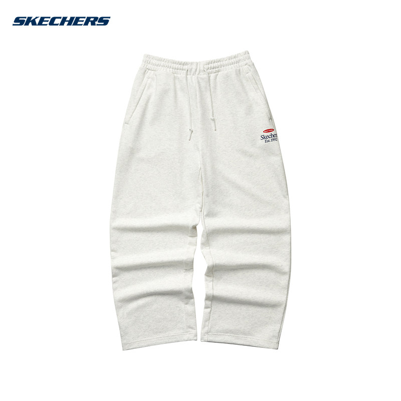 Skechers斯凯奇长裤春季男女款休闲阔腿宽松针织裤L124U027/0248,运动服/休闲服装,运动长裤,淘宝优惠券,粉丝福利购,淘宝优惠卷