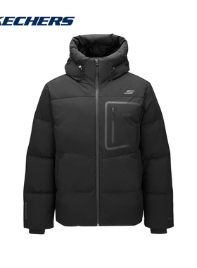 Skechers斯凯奇男保暖防风运动休闲羽绒服上衣外套 P425M034/0018