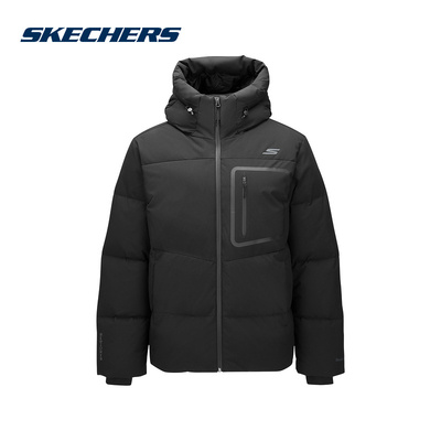 Skechers斯凯奇男保暖防风运动休闲羽绒服上衣外套 P425M034/0018